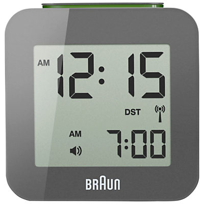 Braun Radio Controlled Travel Global Alarm Clock Grey Braun Radio Controlled Travel Global Alarm Clock Grey